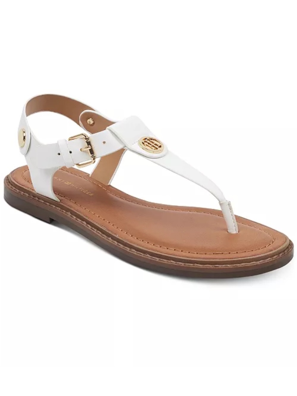 Tommy Hilfiger Bennia T Strap Flat Sandals Women’s Size 10